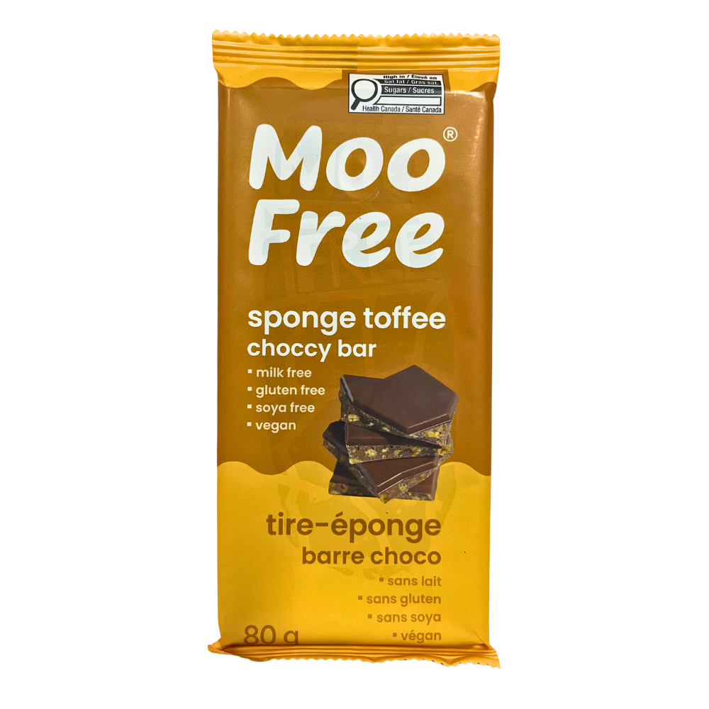 Moo Free Sponge Toffee Milk Chocolate Bar - 80g
