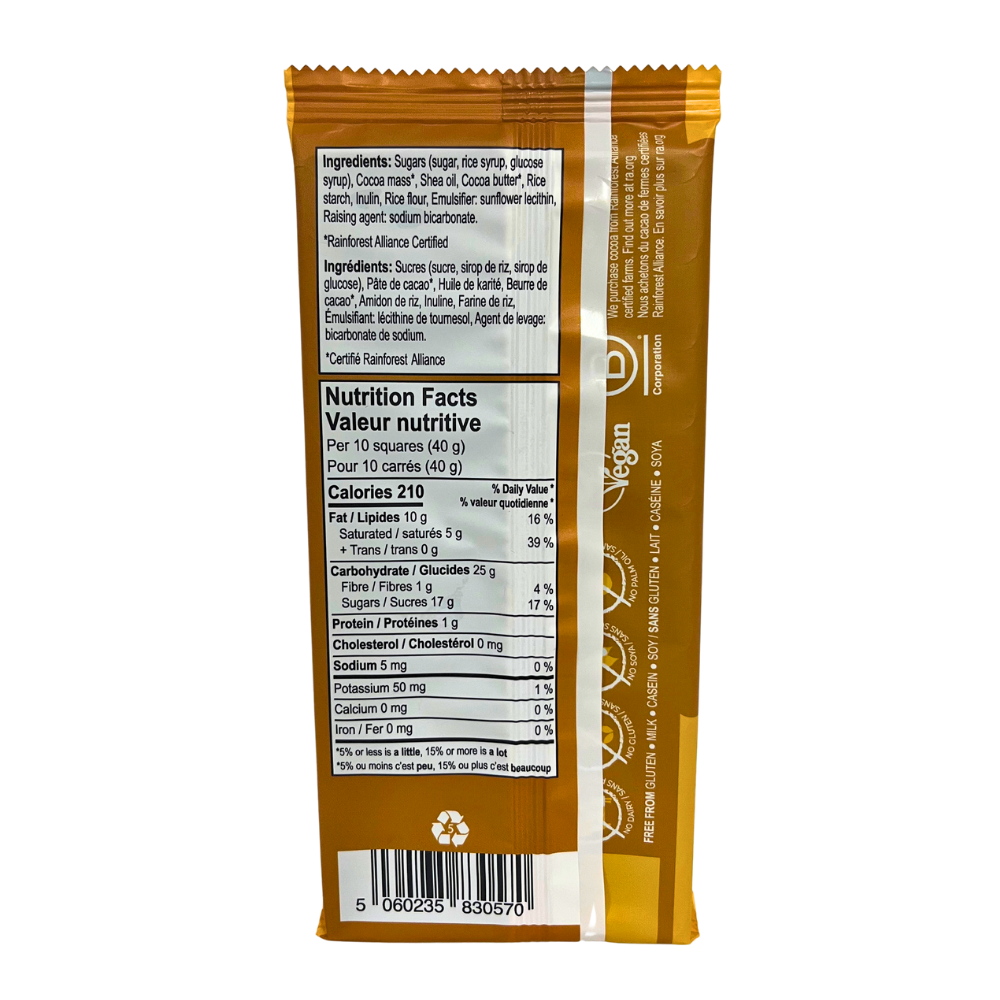 Moo Free Sponge Toffee Milk Chocolate Bar - 80g