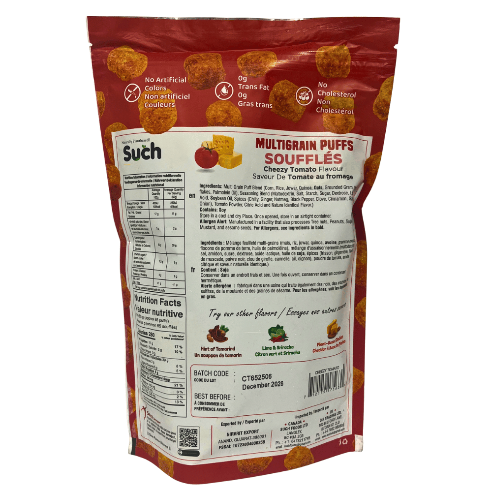 Such Foods Cheezy Tomato Puffs - 65g
