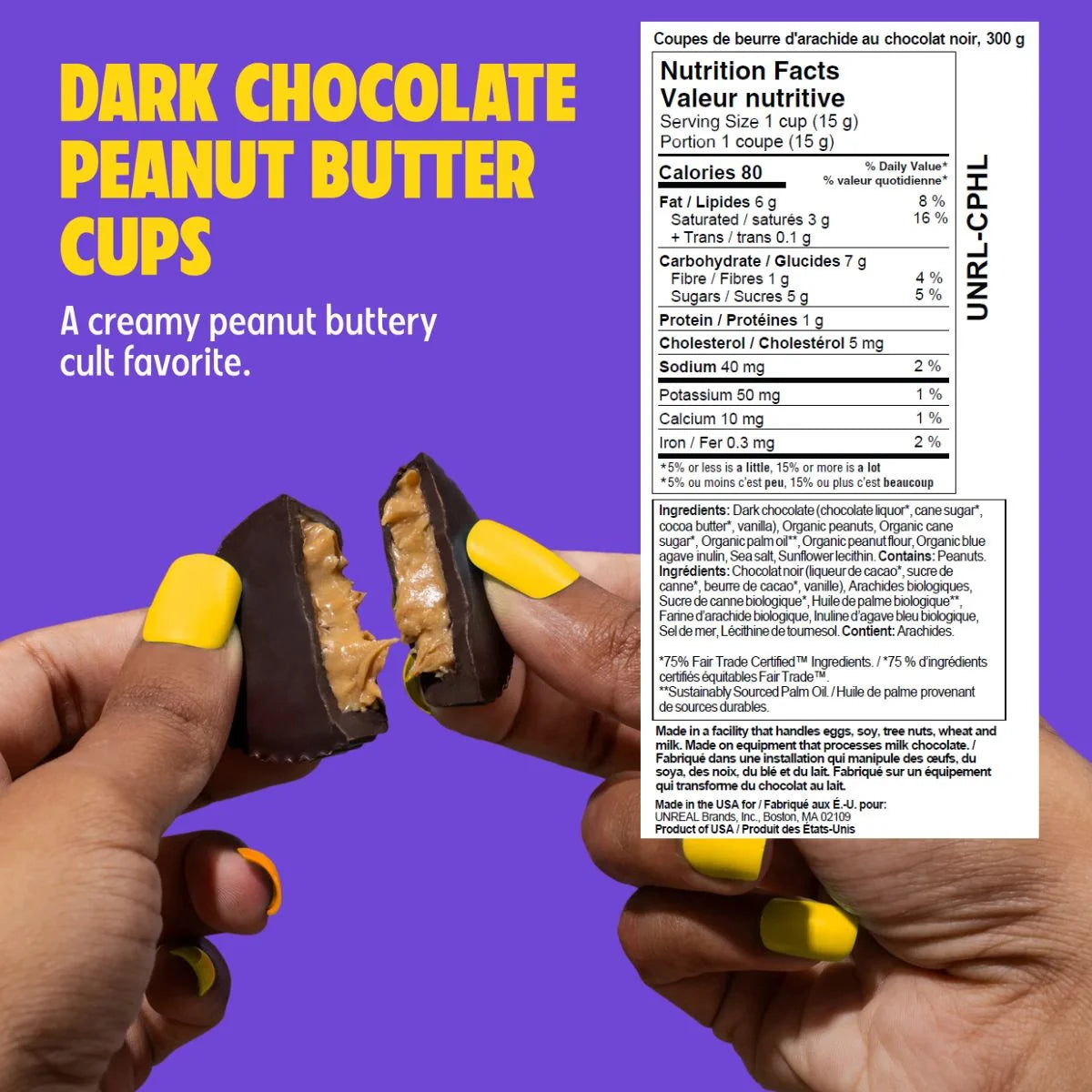 Unreal Halloween Dark Chocolate Peanut Butter Cups - 20 x 15g