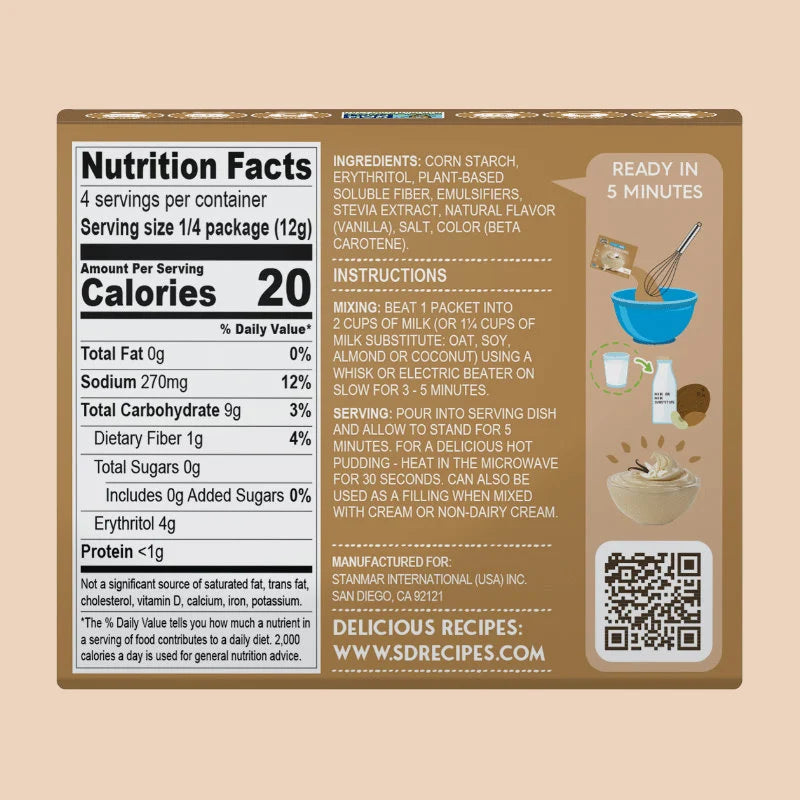 Simply Desserts Vanilla Pudding Mix - 48g