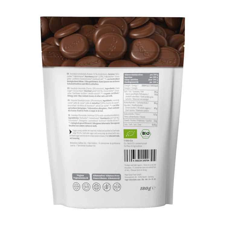 Vego Fine Hazelnut Chocolate Melts - 180g