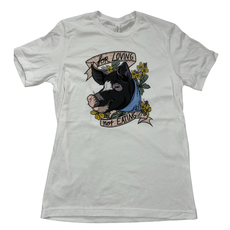 Vegan Veins 'For Loving Not Eating' White Unisex T-Shirt