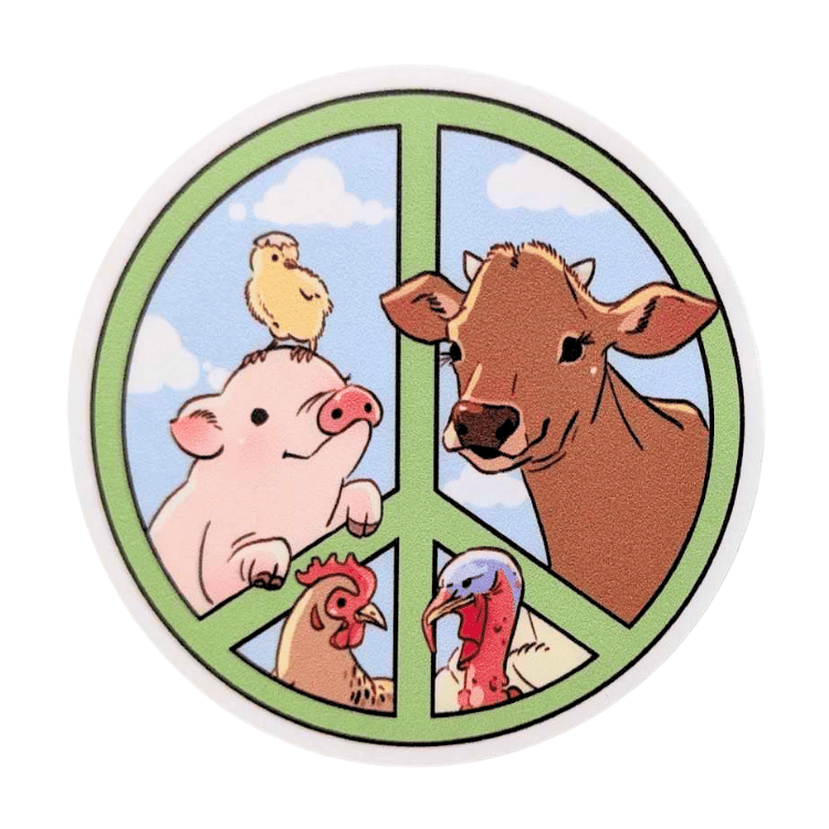 HarmLessBeings Peace for Animals Sticker