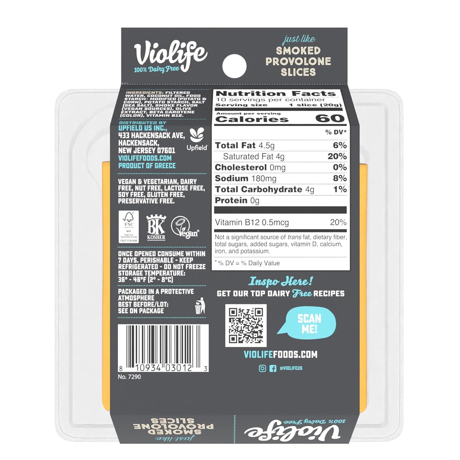 Violife Smoked Provolone Slices - 200g