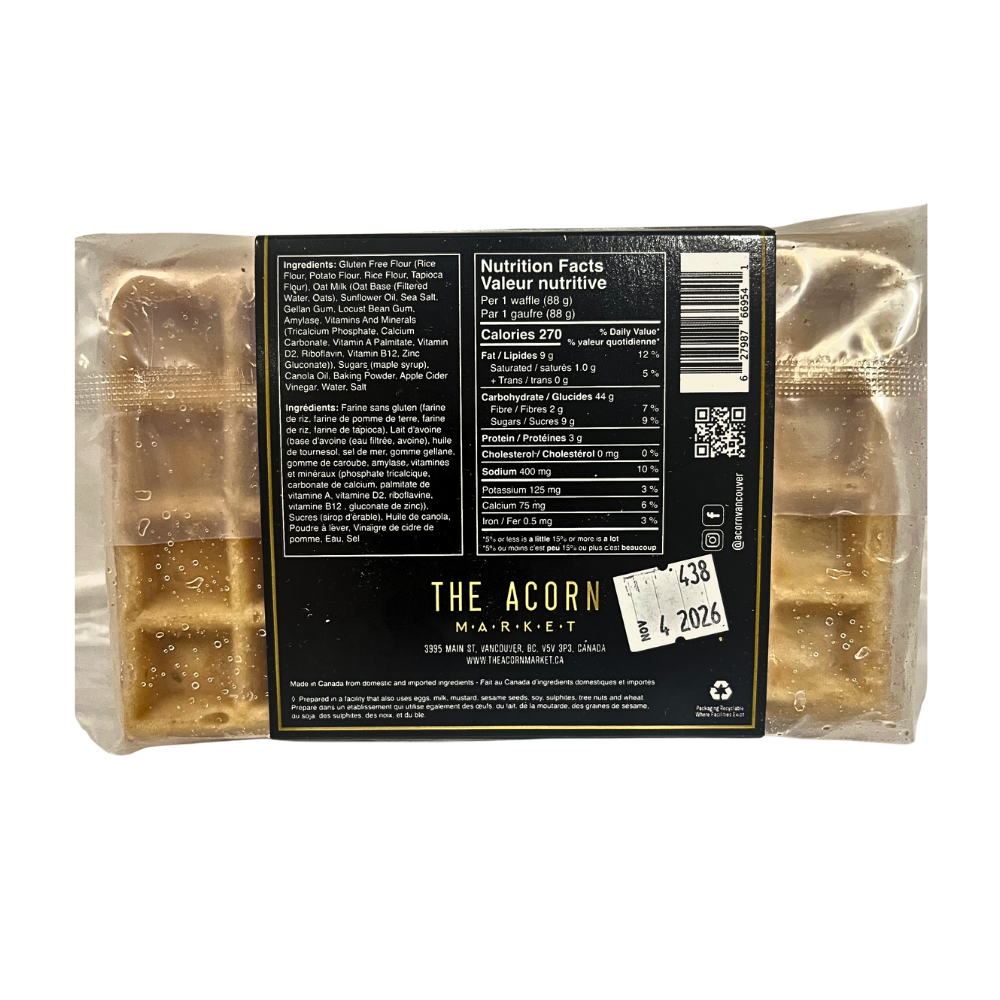 The Acorn Market Toaster Ready Gluten-Free Belgian Waffles - 350g