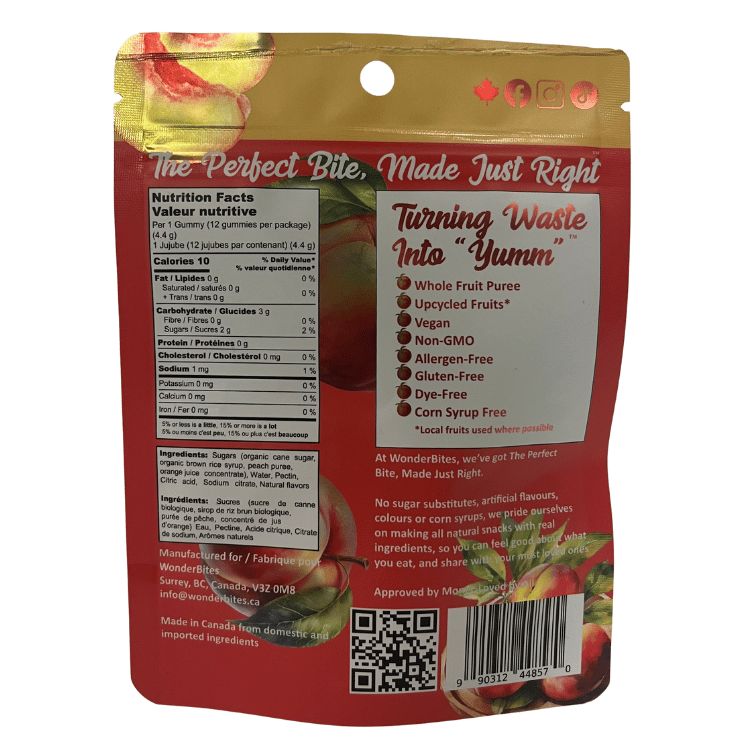 WonderBites Okanagan Peaches - 50g