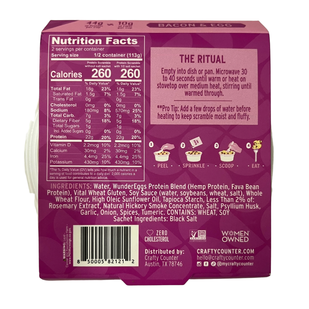 WunderEggs Bac'n Egg Protein Scramble - 227g
