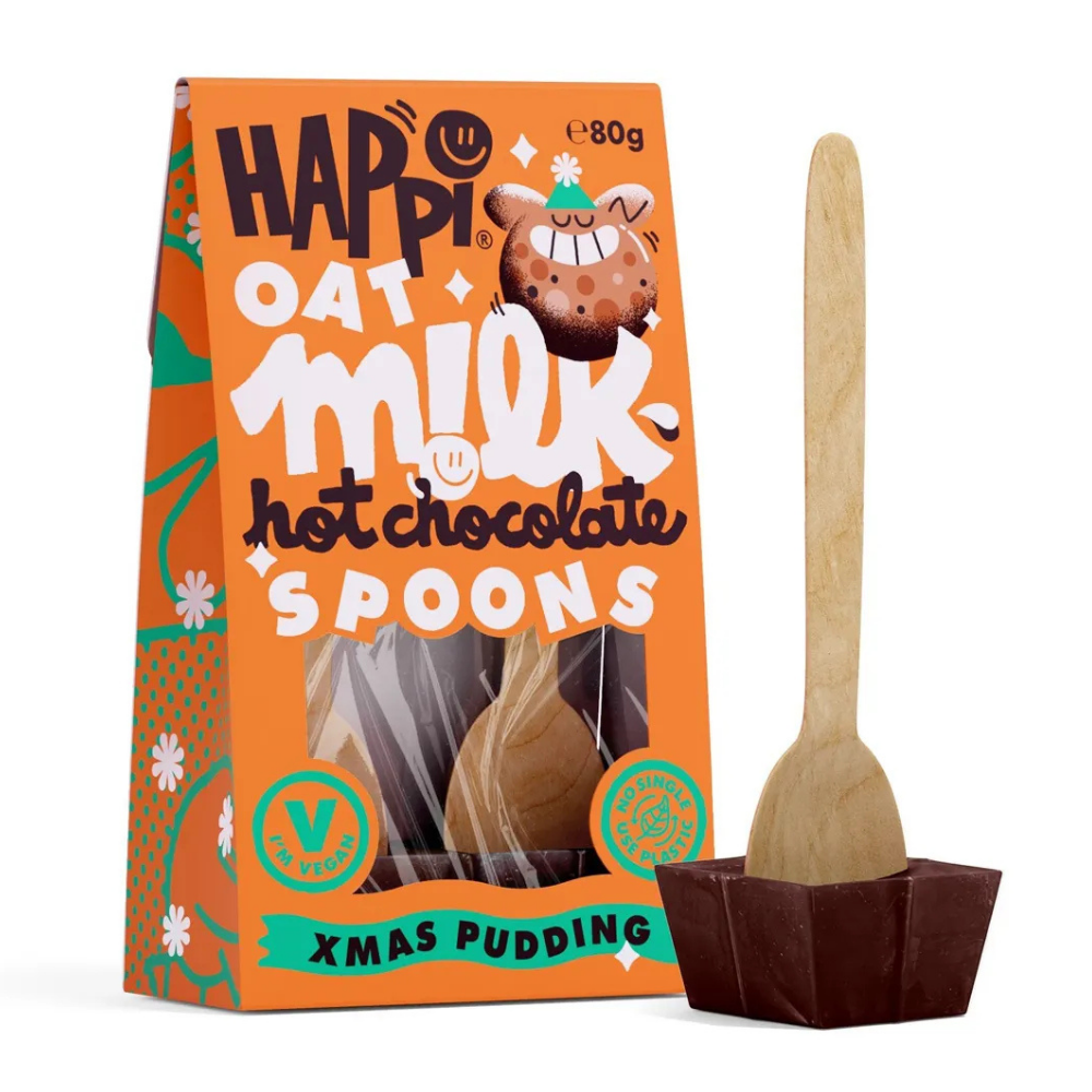 Happi Christmas Pudding Hot Chocolate Spoons (2-pack) - 80g