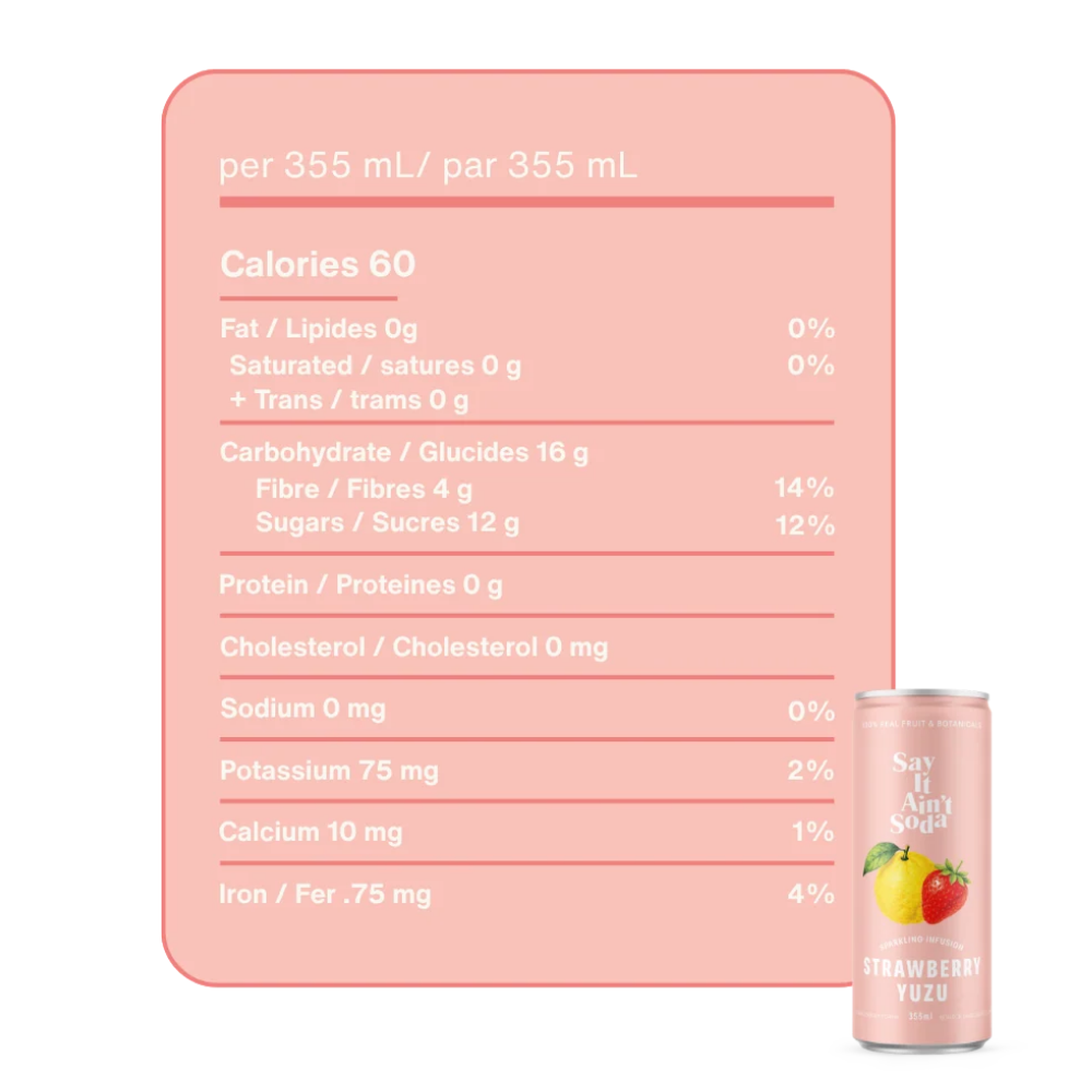 Say It Ain't Soda Strawberry Yuzu - 355ml