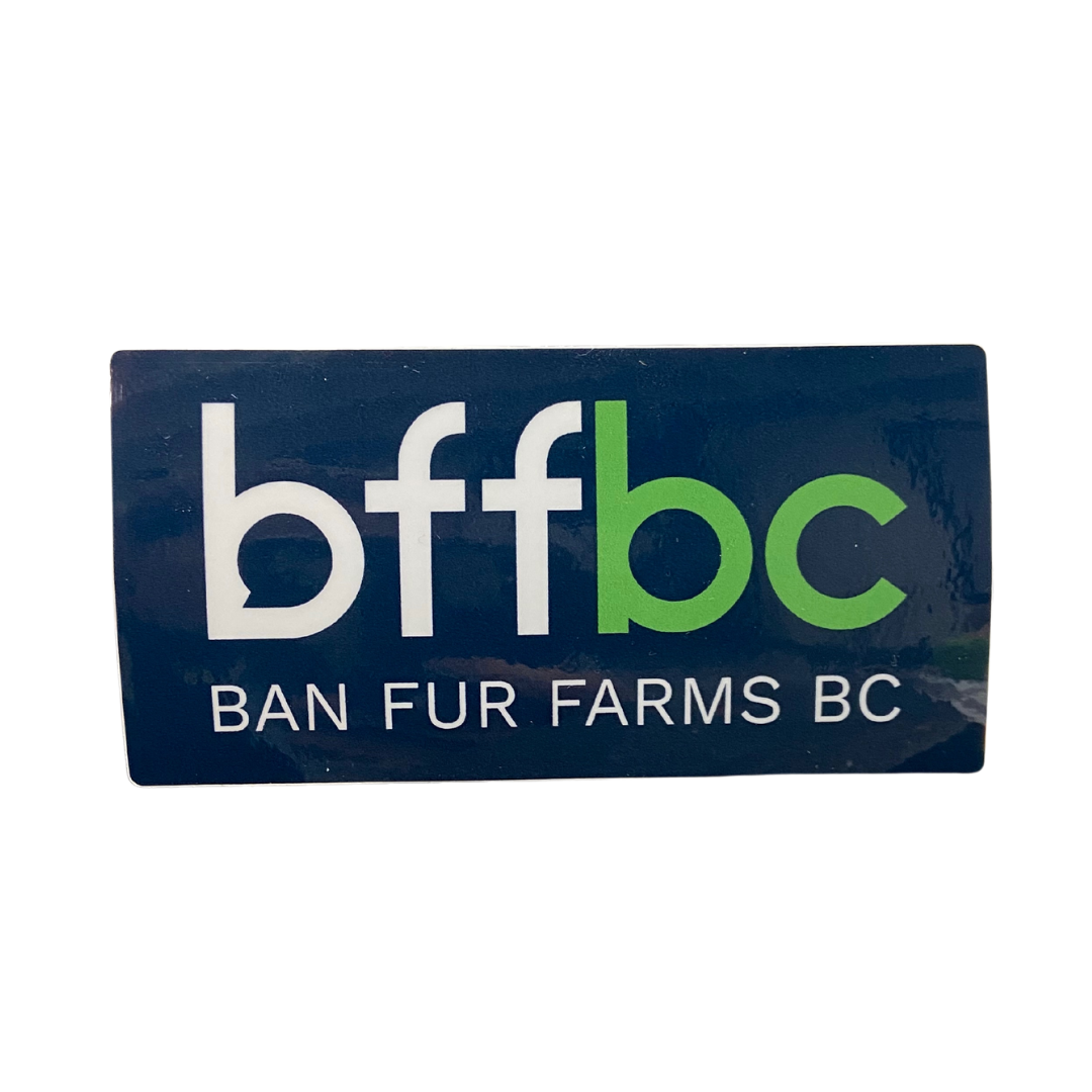 Ban Fur Farms BC Logo BFFBC Sticker