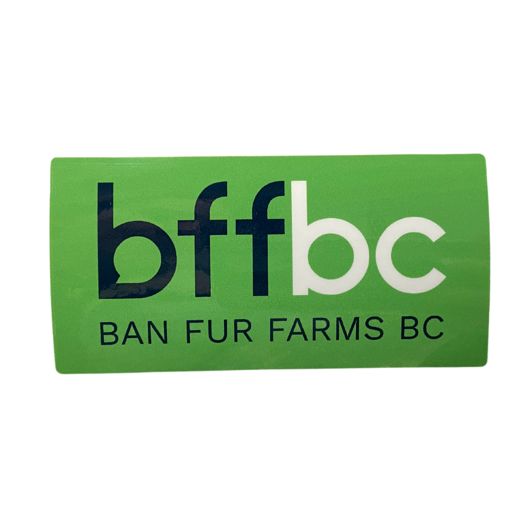 Ban Fur Farms BC Logo BFFBC Sticker