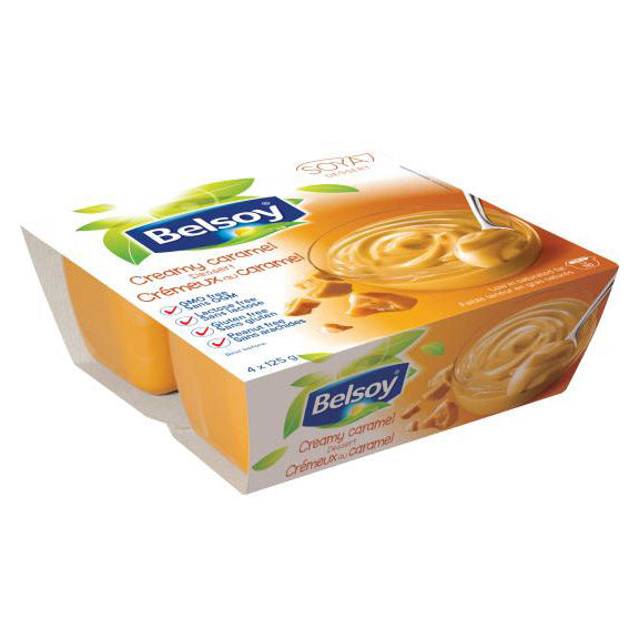 Pouding au caramel crémeux Belsoy - 4x 125g