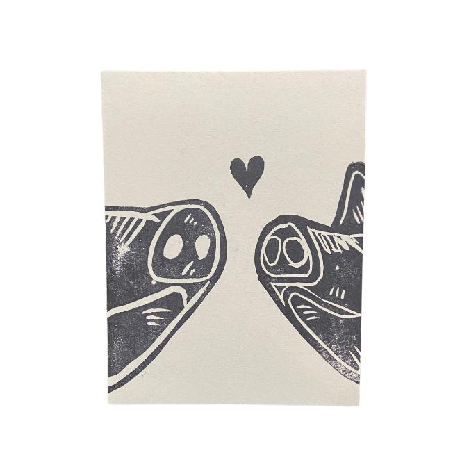 Cartes de souhaits accordées (intérieur vierge) - Blanc