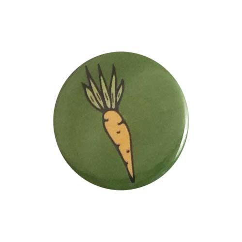 Bouton 'Carotte' Vegan Supply - 1.25"