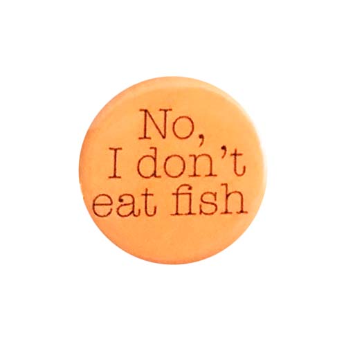 Bouton "Non, je ne mange pas de poisson" de Vegan Supply