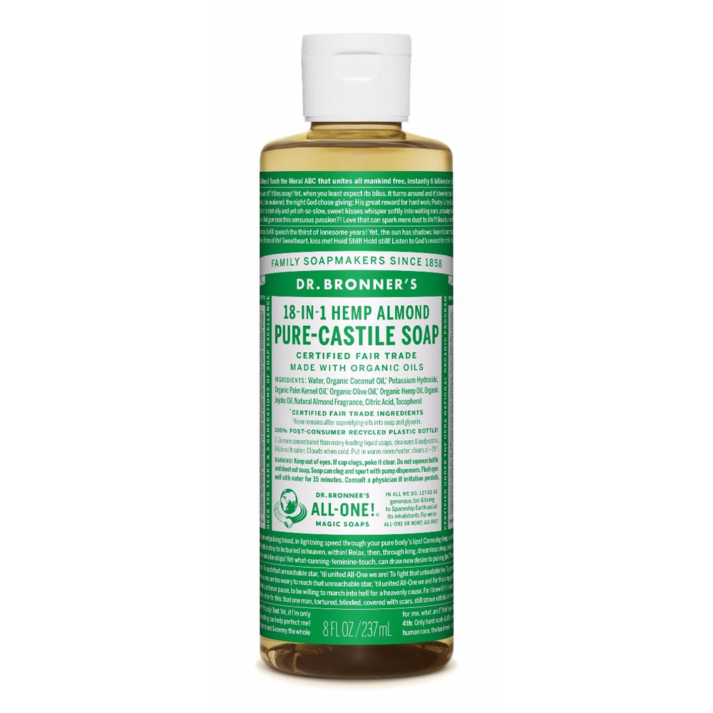 Savon liquide Dr. Bronner's Amande Pure-Castille - Plusieurs tailles