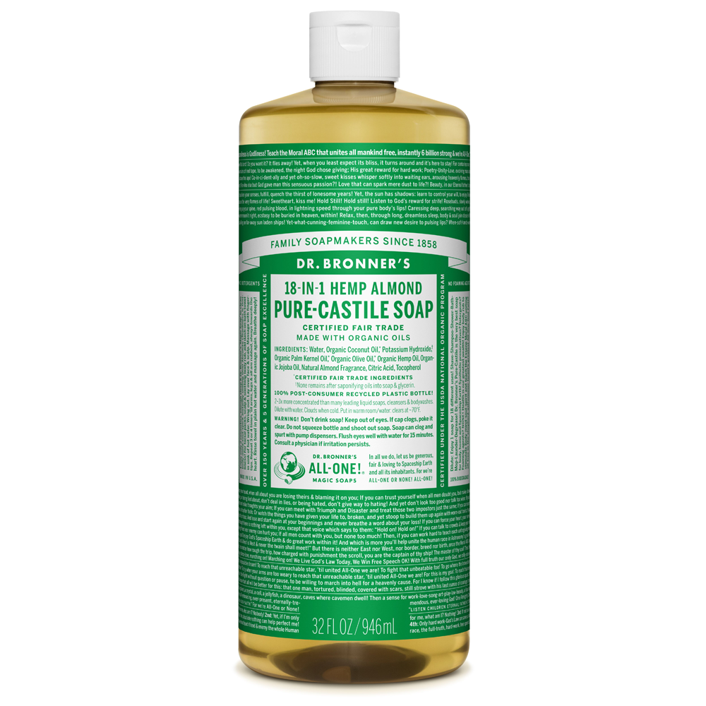 Savon liquide Dr. Bronner's Amande Pure-Castille - Plusieurs tailles
