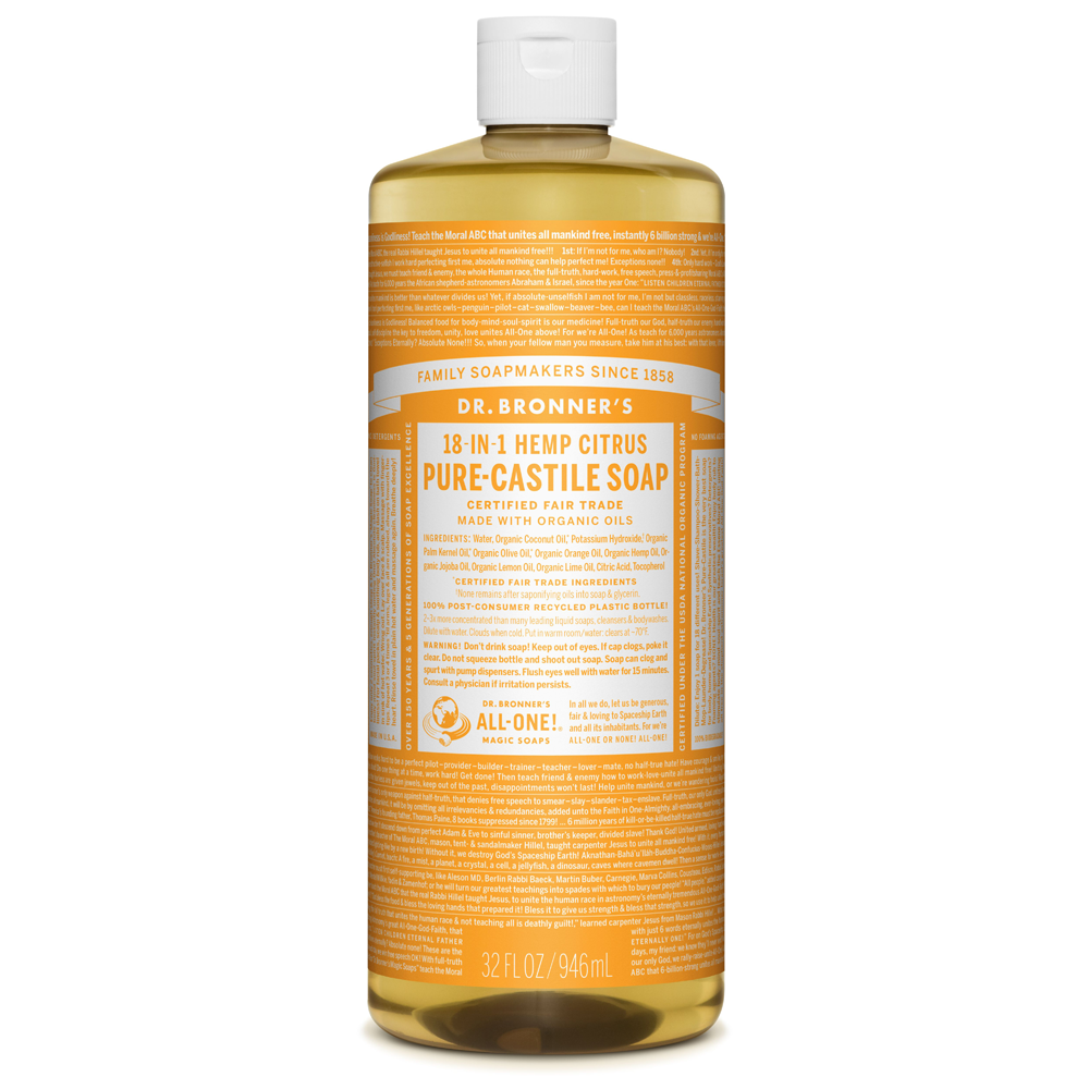 Dr. Bronner's Citrus Pure-Castile Liquid Soap - Multiple Sizes
