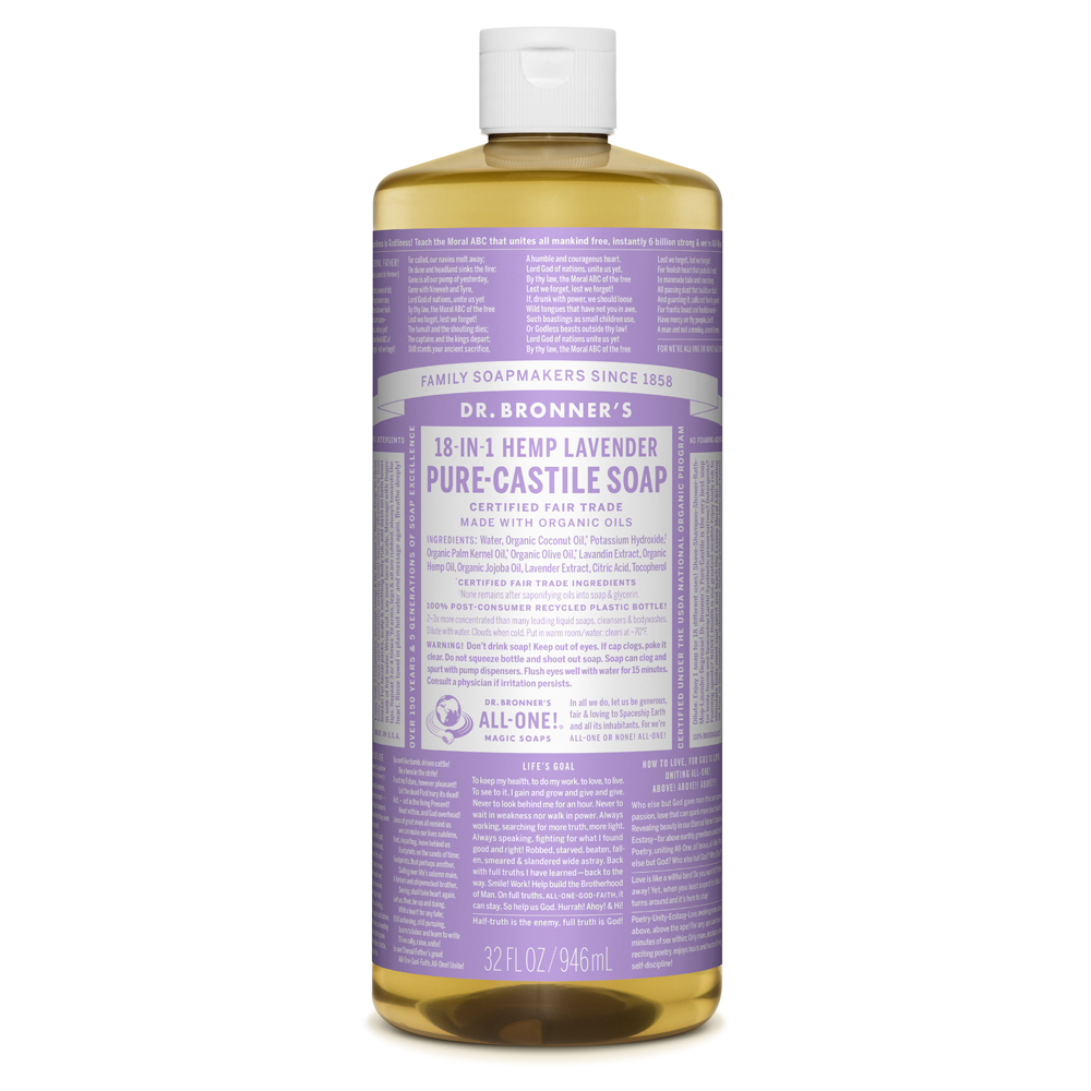 Dr. Bronner's Lavender Pure-Castile Liquid Soap - Multiple Sizes
