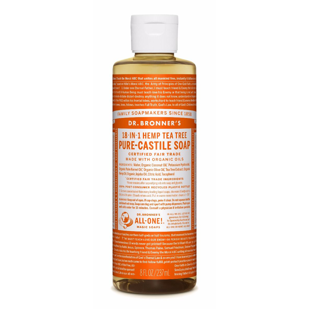 Savon liquide de Dr. Bronner's Tea Tree Pure-Castile - Plusieurs tailles