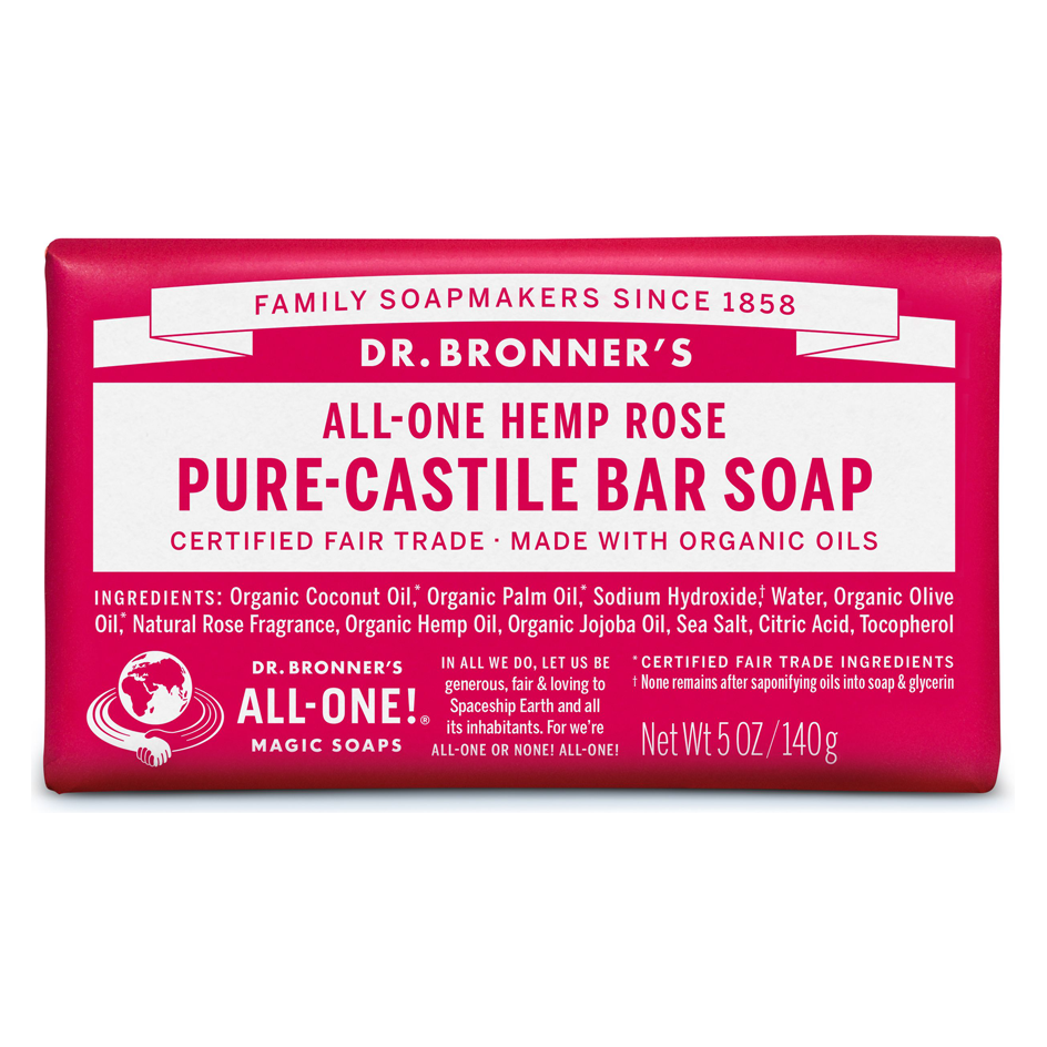 Dr. Bronner's Savon Pure Castille à la Rose - 140g