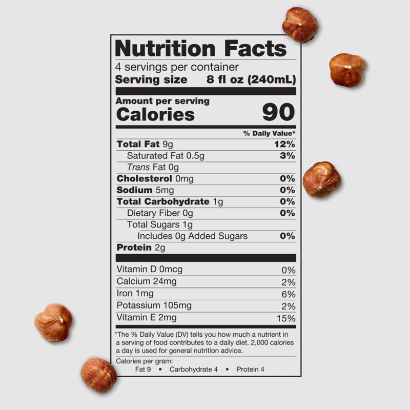 Noisettes au lait non sucrées Elmhurst - 946 ml