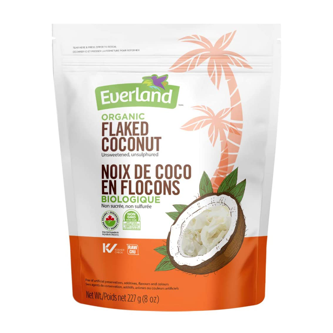 Noix de coco en flocons bio Everland - 227g
