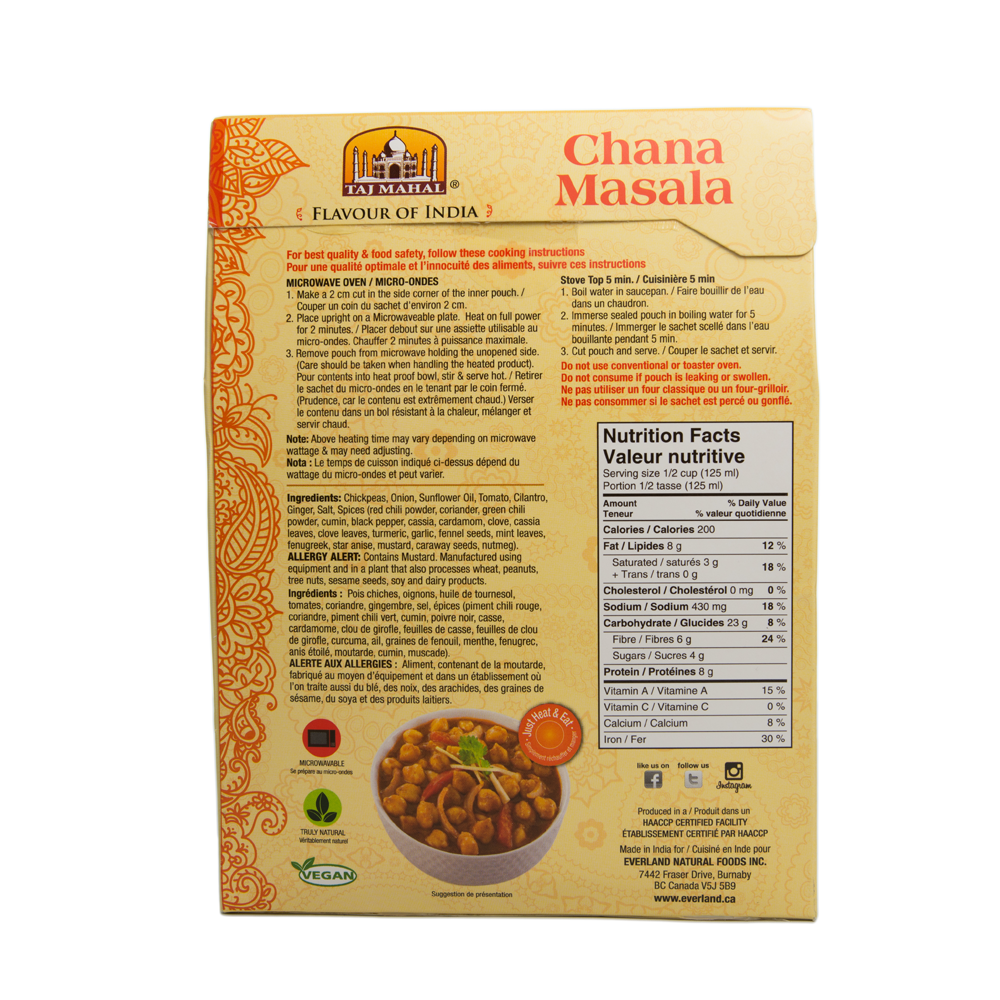 Everland Taj Mahal Chana Masala - 285g