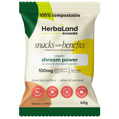 CLEARANCE - Herbaland Snacks with Benefits Shroom Power Gummies - 40g