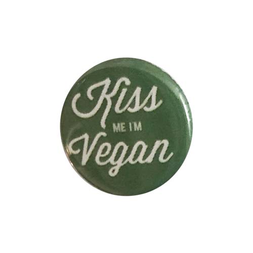 Vegan Supply 'Kiss Me I'm Vegan' Button