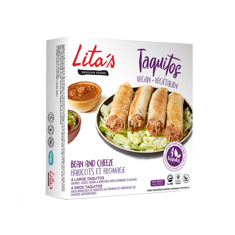 Lita's Mexican Foods Bean & Cheeze Taquitos 4 Pack - 280g