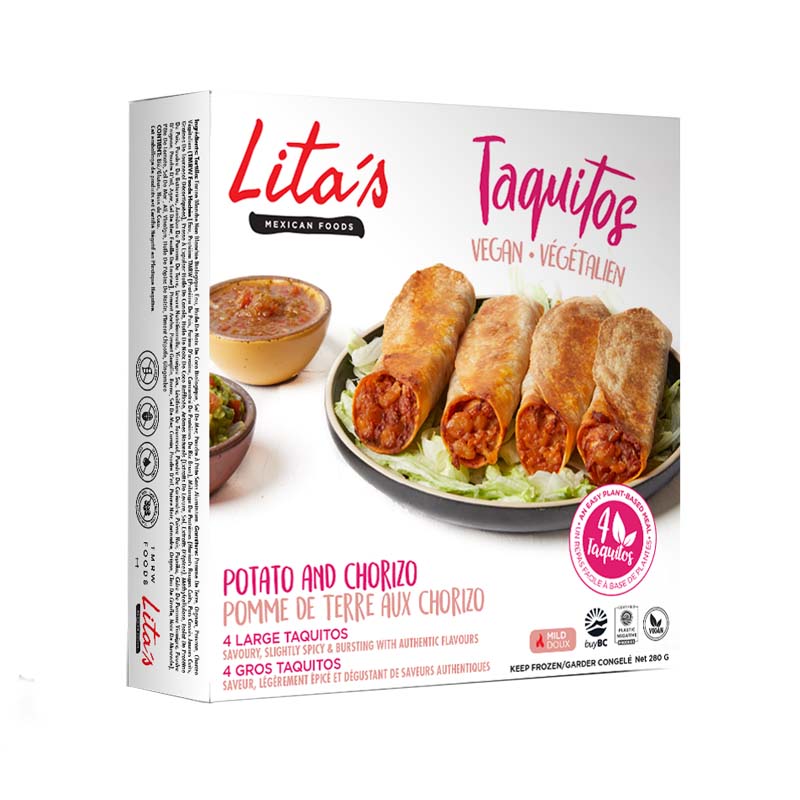 Lita's Mexican Foods Potato and Chorizo Taquitos 4 Pack - 280g