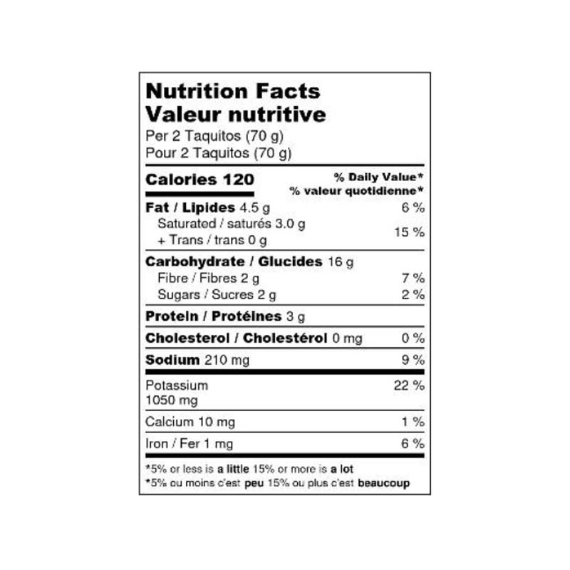 Lita's Mexican Foods Lot de 4 taquitos de pommes de terre et de chorizo ​​- 280 g