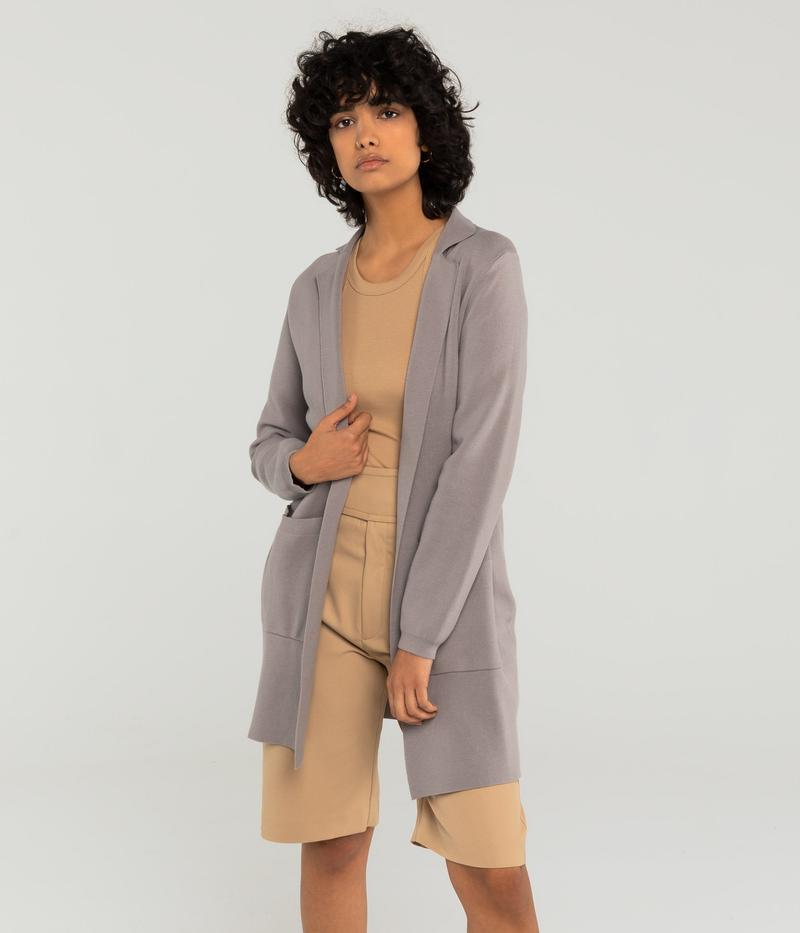 Parkes Women’s Open Front Cardigan - Shadow - Friend & Faux