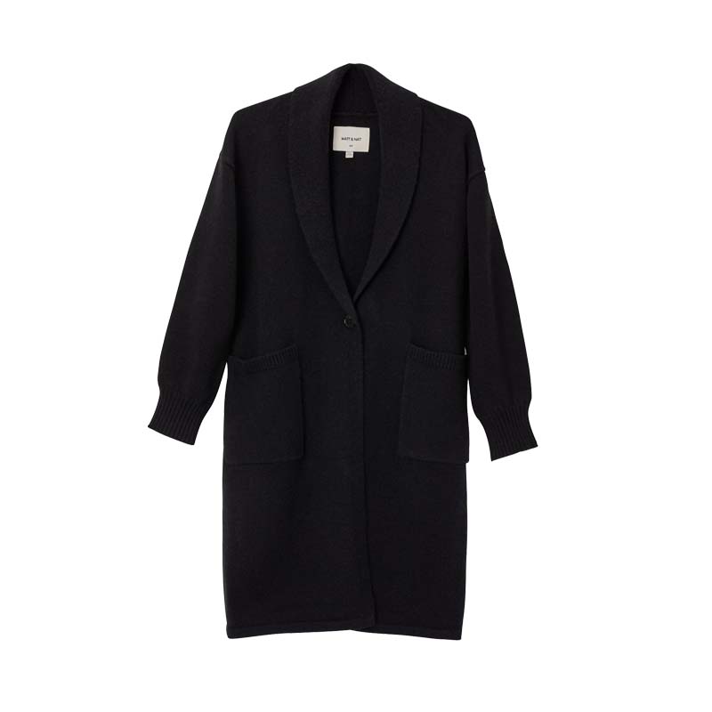 CLEARANCE - Matt & Nat Ness Knee-Length Cardigan - Black