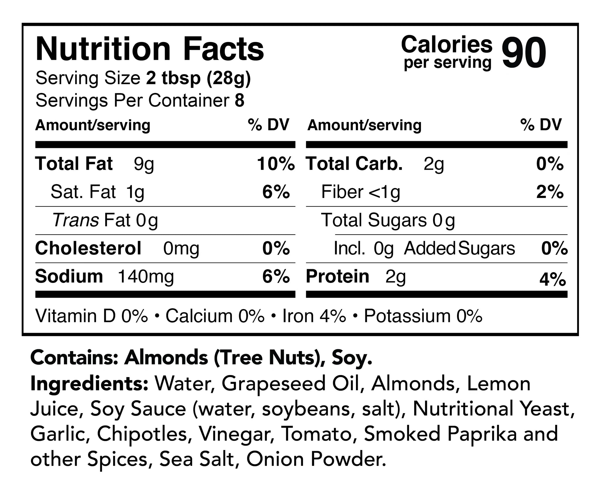 Bitchin' Sauce Chipotle Almond Dip - 227g