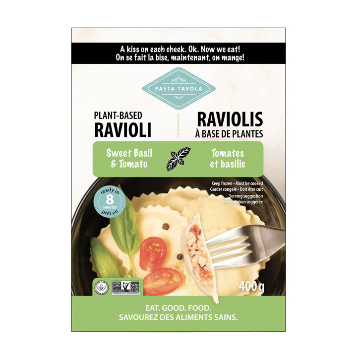 Pâtes Tavola Doux Basilic &amp; Raviolis Tomates - 400g