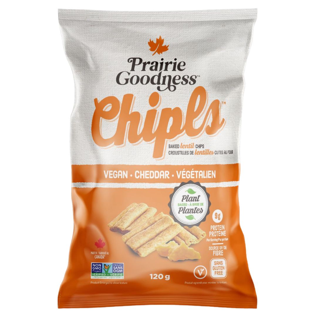 Prairie Goodness Croustilles de cheddar végétalien - 120g