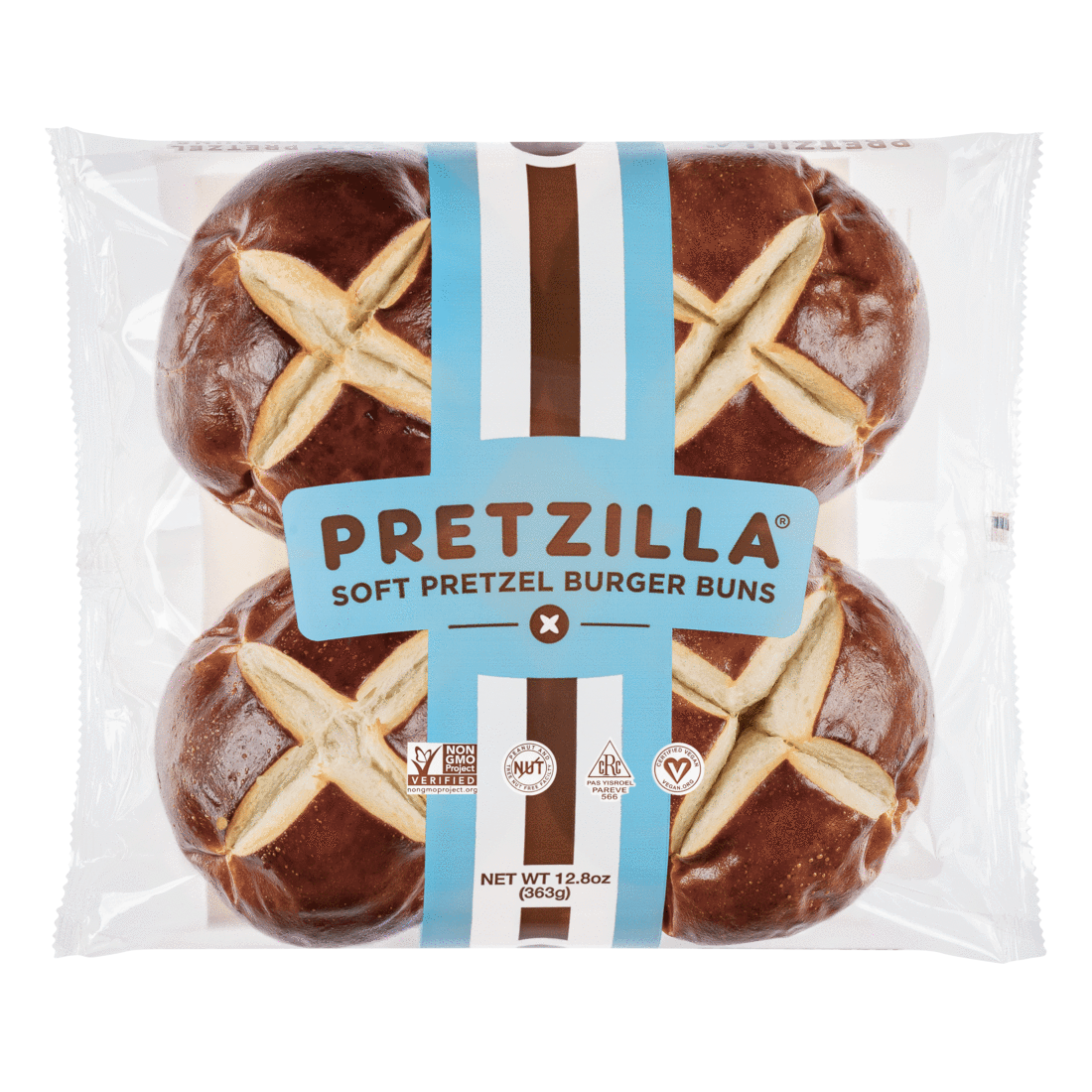 Petits pains à bretzels mous pour hamburgers Pretzilla - 363g