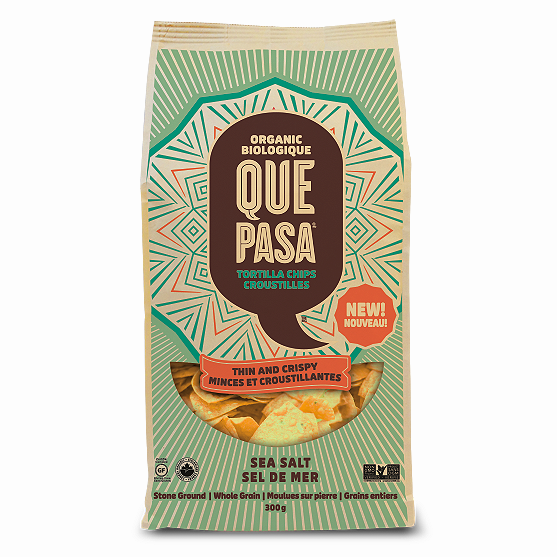 Que Pasa Thin Crispy Sea Salt Tortilla Chips 300g Vegan Supply