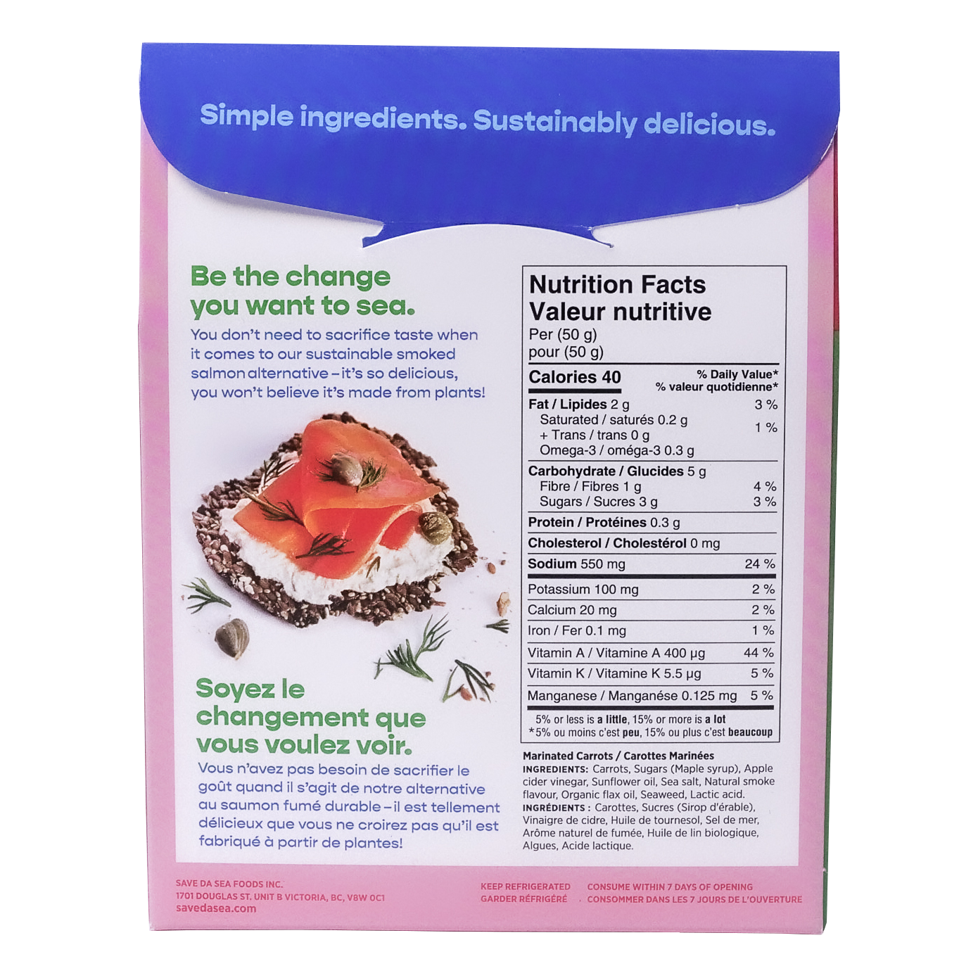 Saumon Carotte Fumé Da Sea - 100g