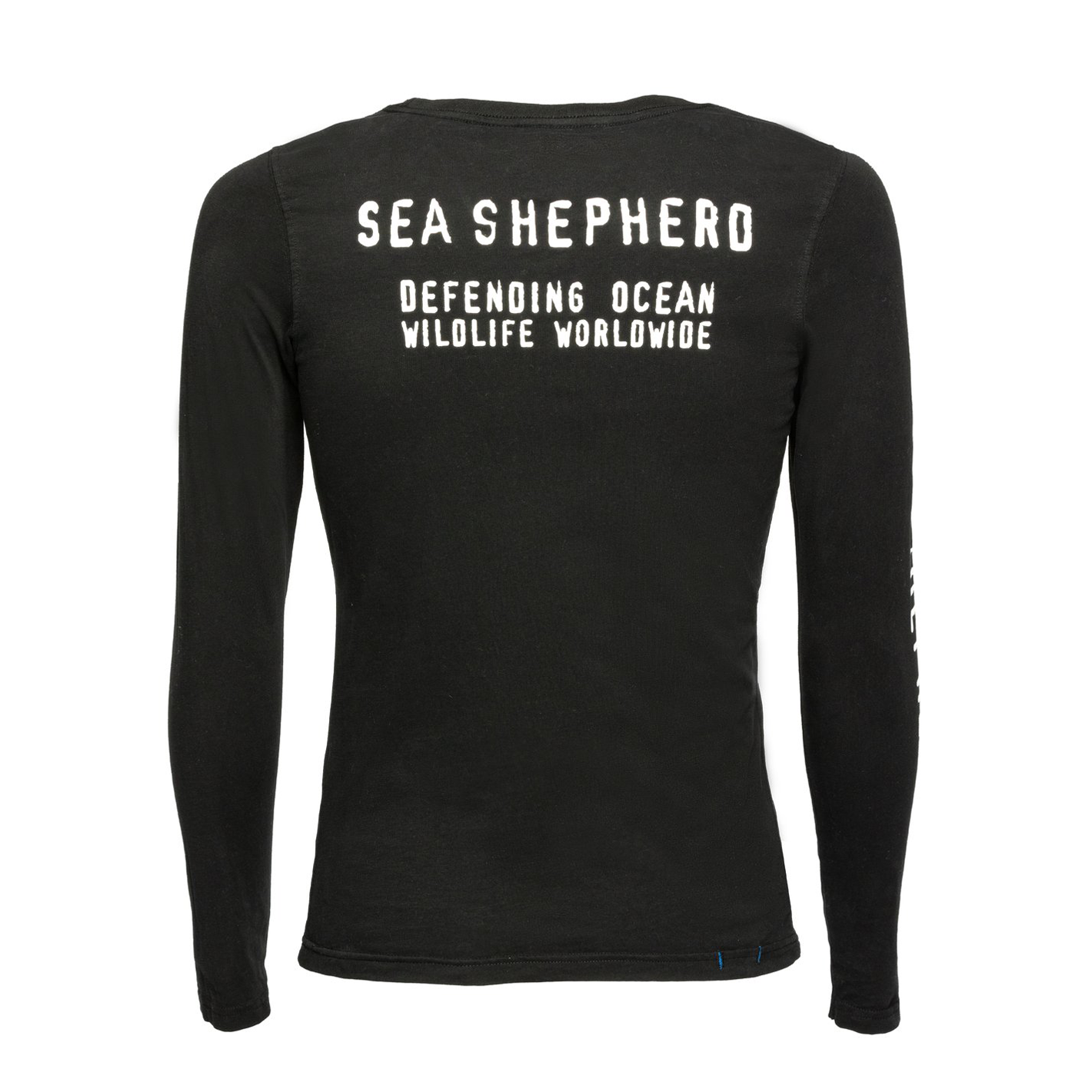 T-shirt Jolly Roger à manches longues pour femmes de Sea Shepherd - Noir
