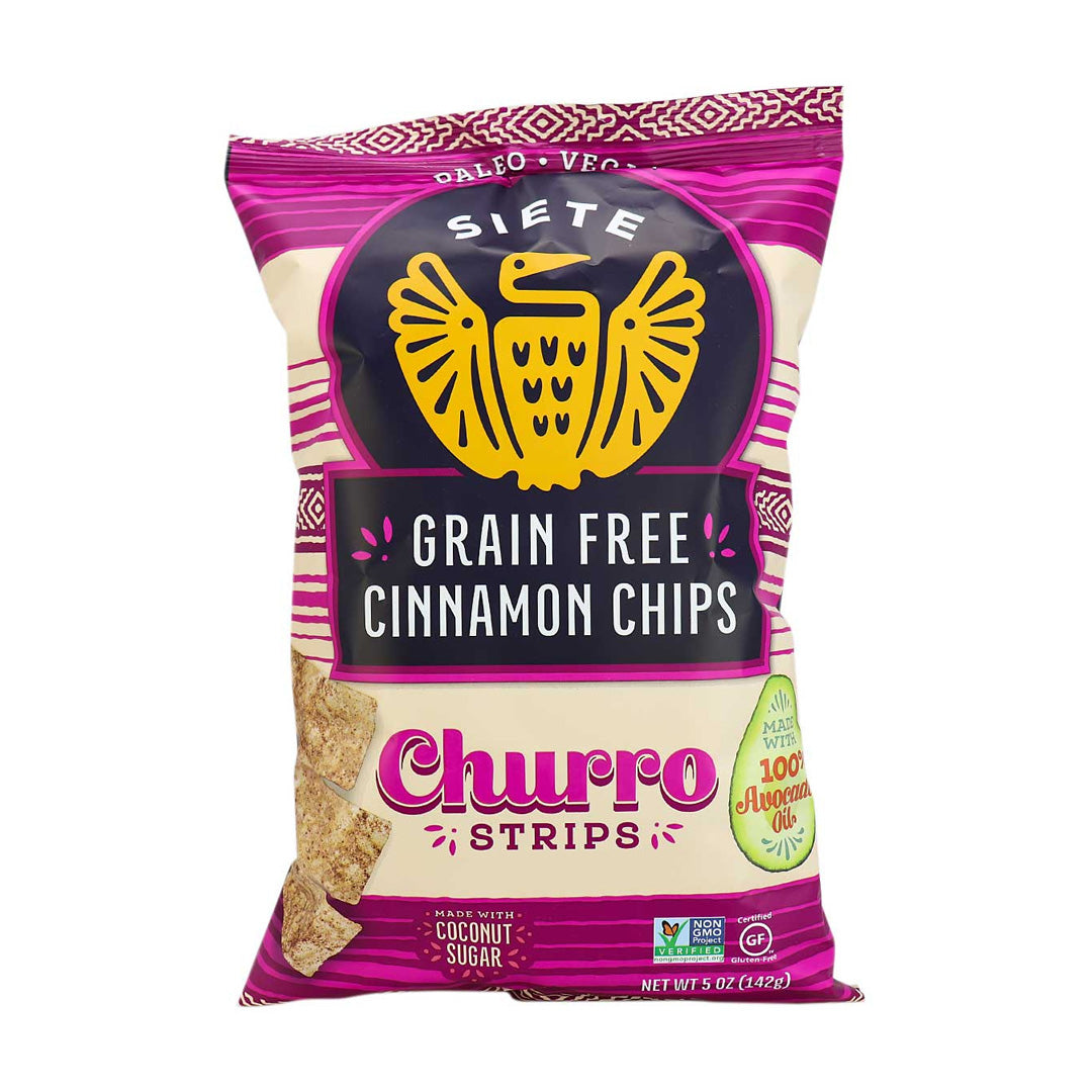 Siete GrainFree Cinnamon Chips Churro Strips 142g Vegan Supply