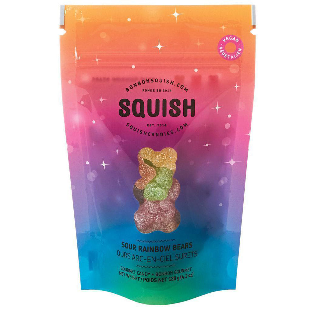 Bonbons Squish Sour Rainbow Bears Gummies - 120g