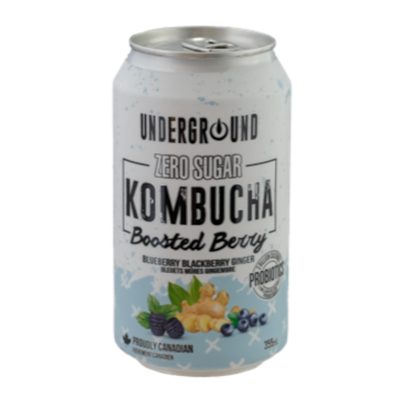 UnderGround Boosted Berry Zero Sugar Kombucha - 355 ml