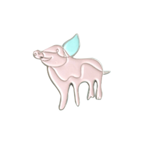 Vegan Supply Épingle en émail 'Cochon'