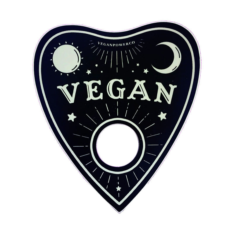 Vegan Power Co Végétalien Ouija Planchette Sticker