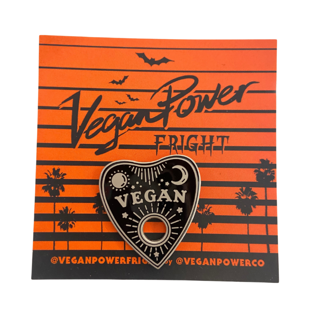 Vegan Power Co Vegan Ouija Planchette Enamel Pin