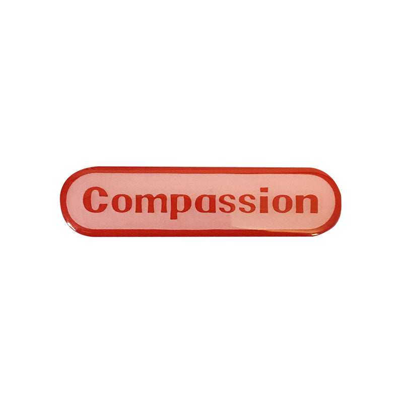 Vegan Power Co Red/Pink 'Compassion' Enamel Pin